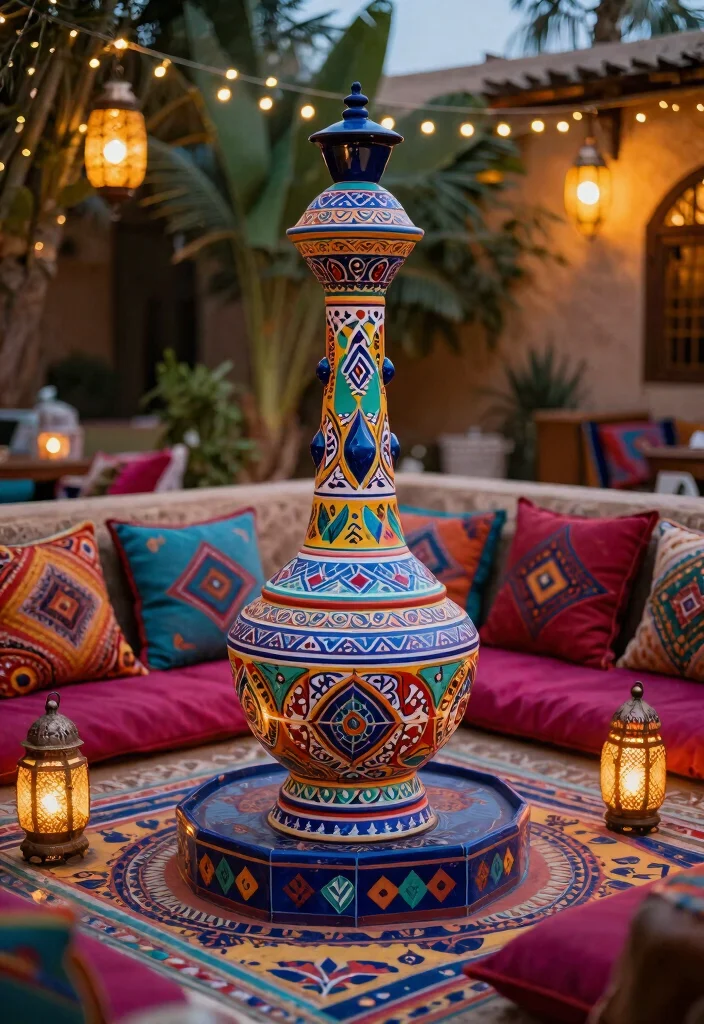 21 Stunning Chiminea Ideas for a Cozy Backyard Fire Must See 9. Colorful Moroccan Style Chiminea 0
