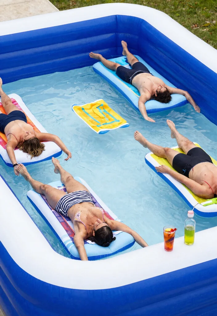 25 Best Inflatable Pool Ideas to Beat the Heat This Summer 10. Multi Use Pool Space 0