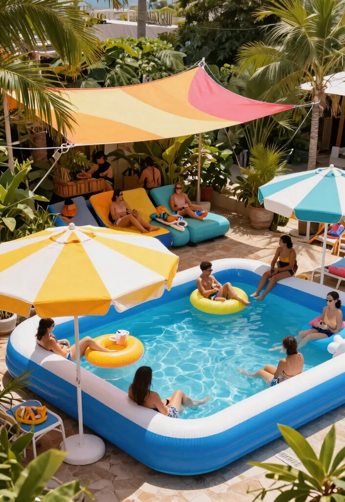 25 Best Inflatable Pool Ideas to Beat the Heat This Summer 14. Creative Shade Solutions 0
