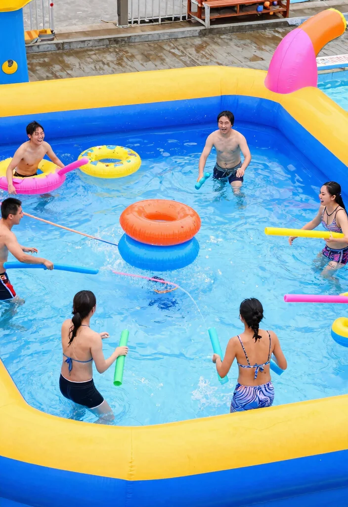 25 Best Inflatable Pool Ideas to Beat the Heat This Summer 8. Interactive Water Games 0