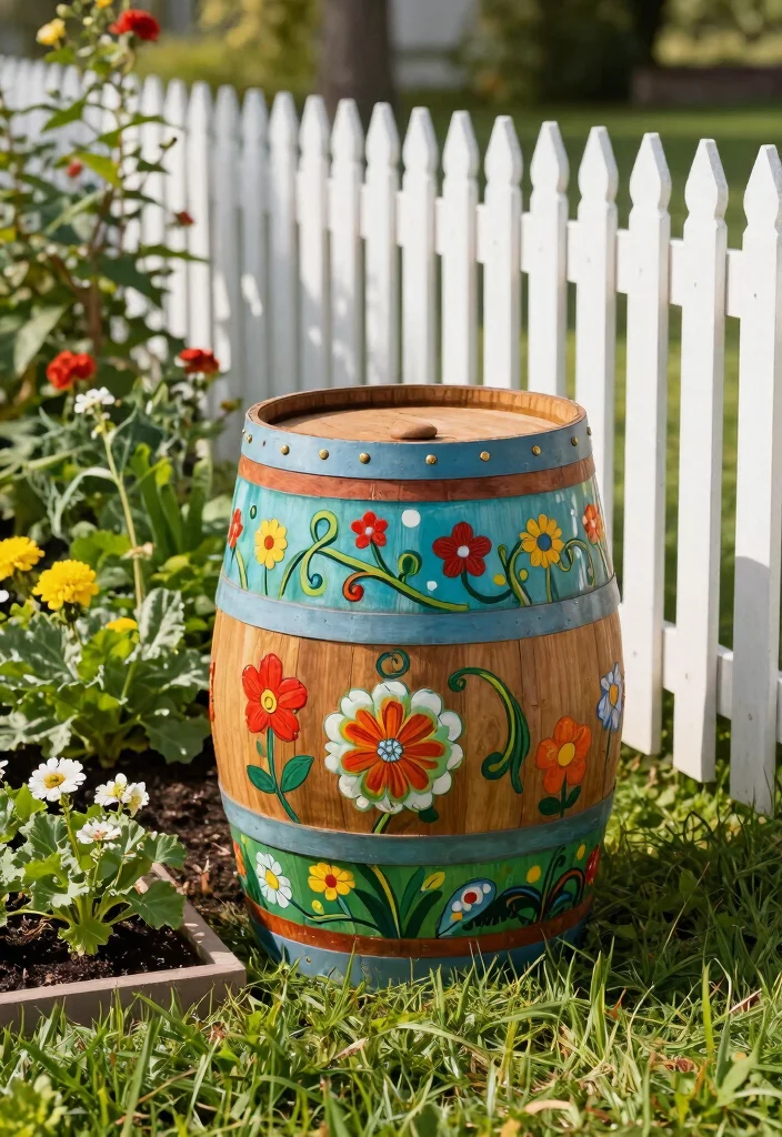 25 Clever Rain Barrel Ideas to Save Water and Money 1. Decorative Rain Barrel Designs 0