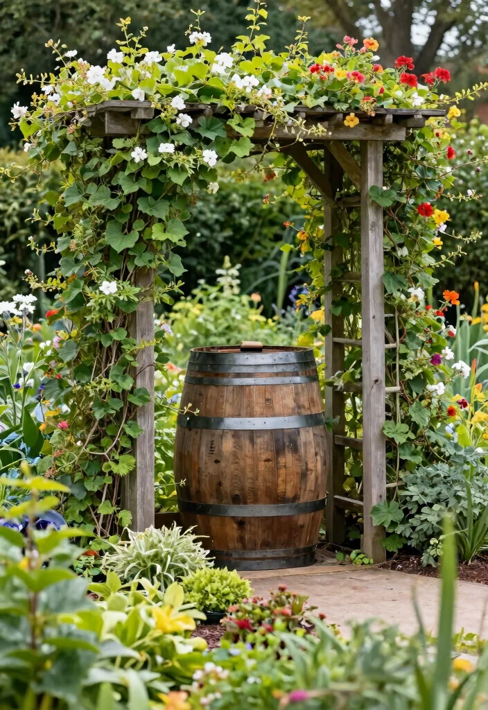 25 Clever Rain Barrel Ideas to Save Water and Money 22. Stylishly Hide Your Rain Barrel 0