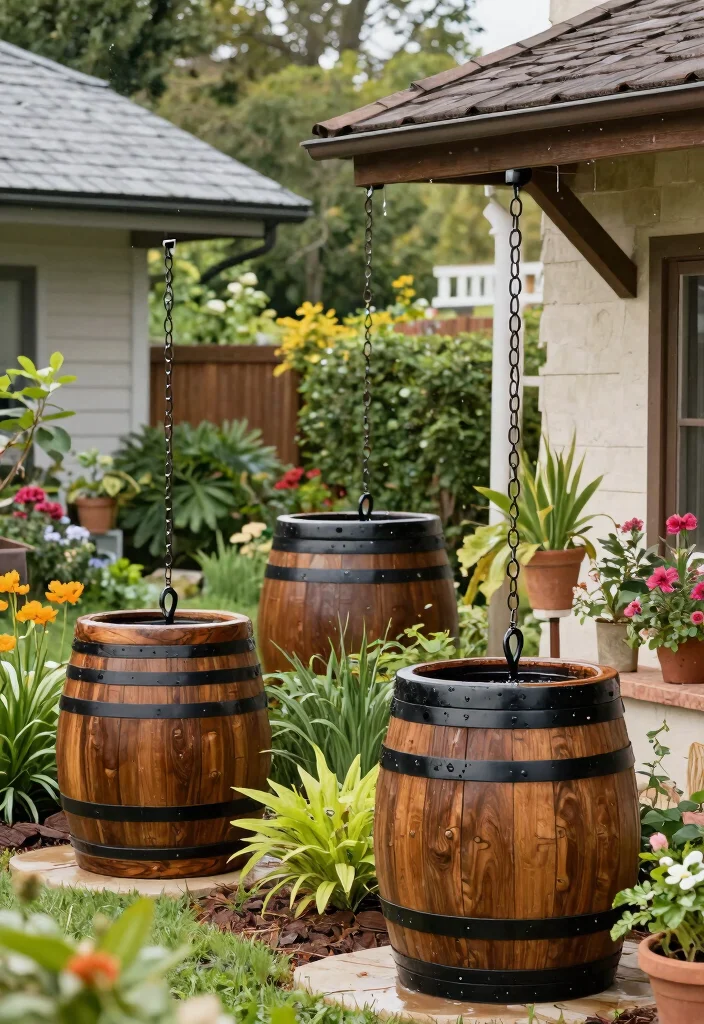 25 Clever Rain Barrel Ideas to Save Water and Money 23. Unique Collection Points 0