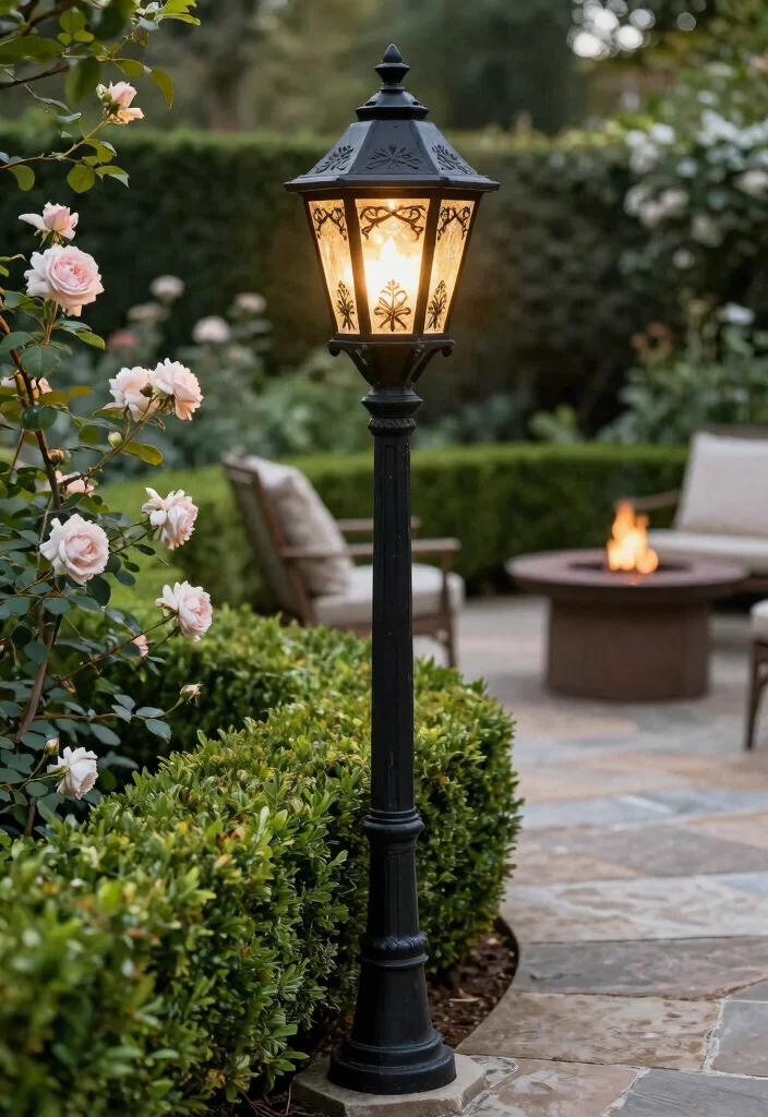 7 Best Wenrth Outdoor Post Top Lantern Designs 1. Classic Elegance with the Black Iron Lantern 0