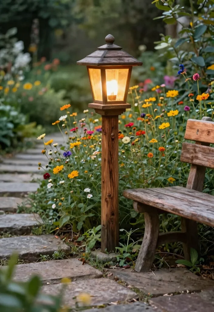 7 Best Wenrth Outdoor Post Top Lantern Designs 2. Rustic Charm of the Wooden Lantern 0