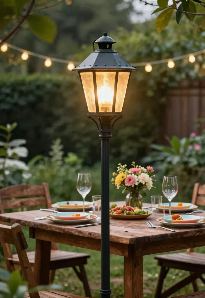 7 Best Wenrth Outdoor Post Top Lantern Designs 5. Vintage Whimsy with the Lantern with Lantern Shades 0