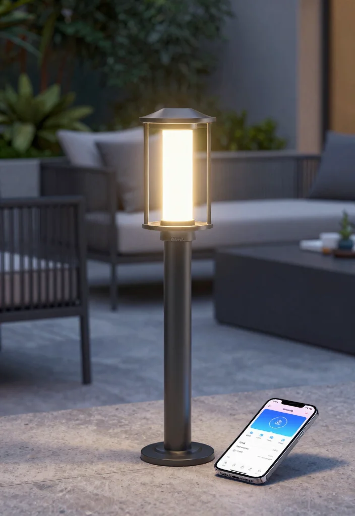 7 Best Wenrth Outdoor Post Top Lantern Designs 7. Smart Solutions with App Controlled Lanterns 0