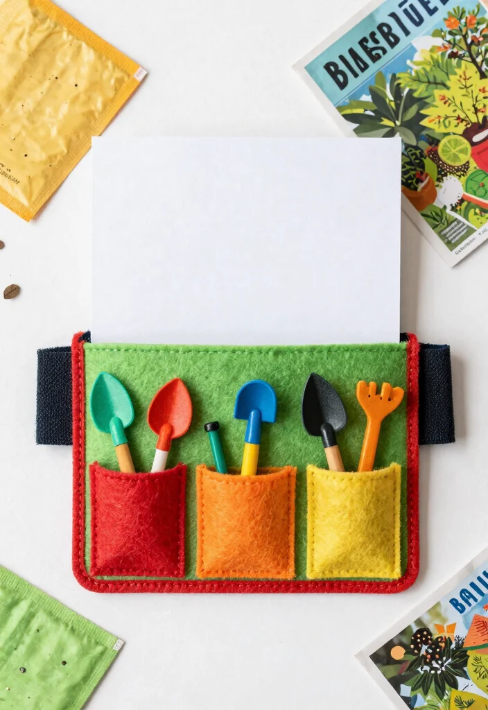 7 Creative Tool Belt Card Ideas for Fathers Day Crafts 2. Pocket Sized Garden Tools 0