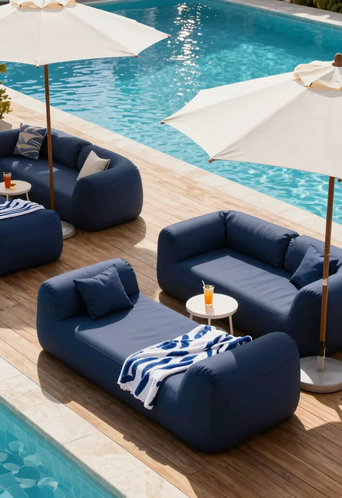 7 Luxurious Inflatable Sofa Pool Ideas Lounge in Style 5. Stylish Sunbathing Zone 0