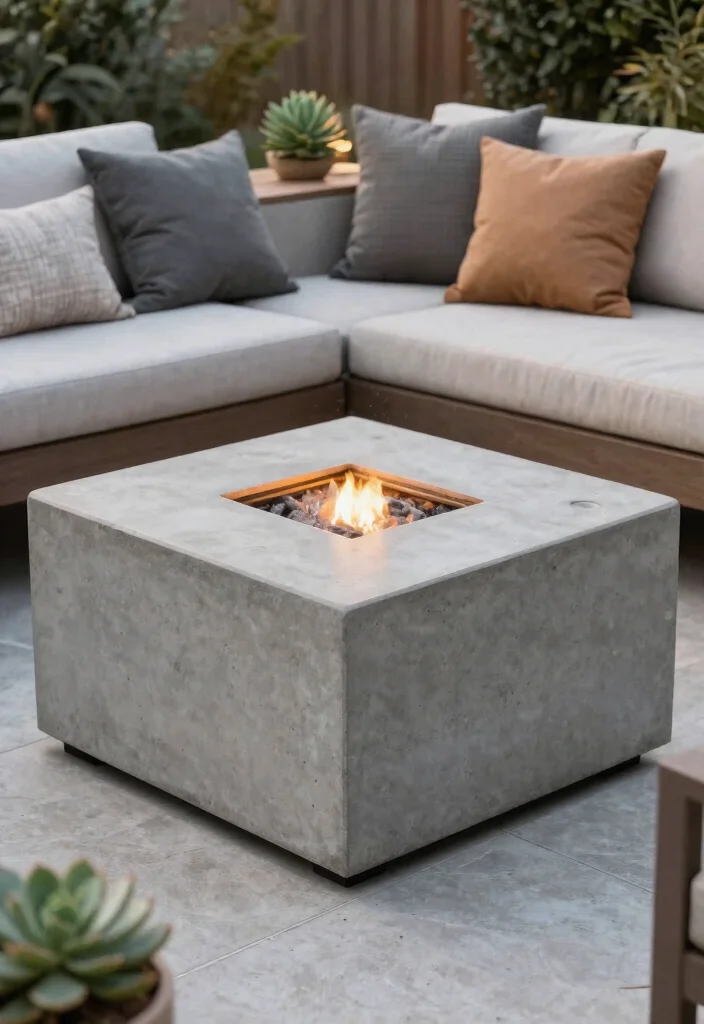 7 Smart Fire Pit Table Top Cover DIY Hacks Protect Your Pit 3. DIY Concrete Topper 0