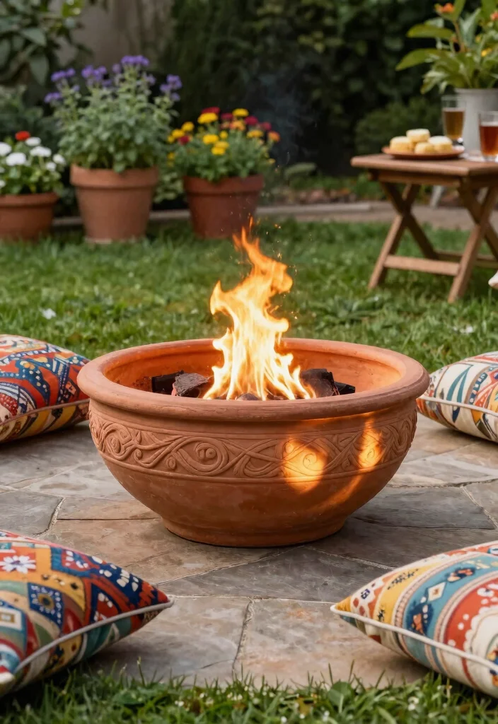 7 Stylish Ceramic Table Top Fire Pit Bowls for Your Boho Garden Decor 1. The Earthy Elegance of Terracotta Fire Bowls 0