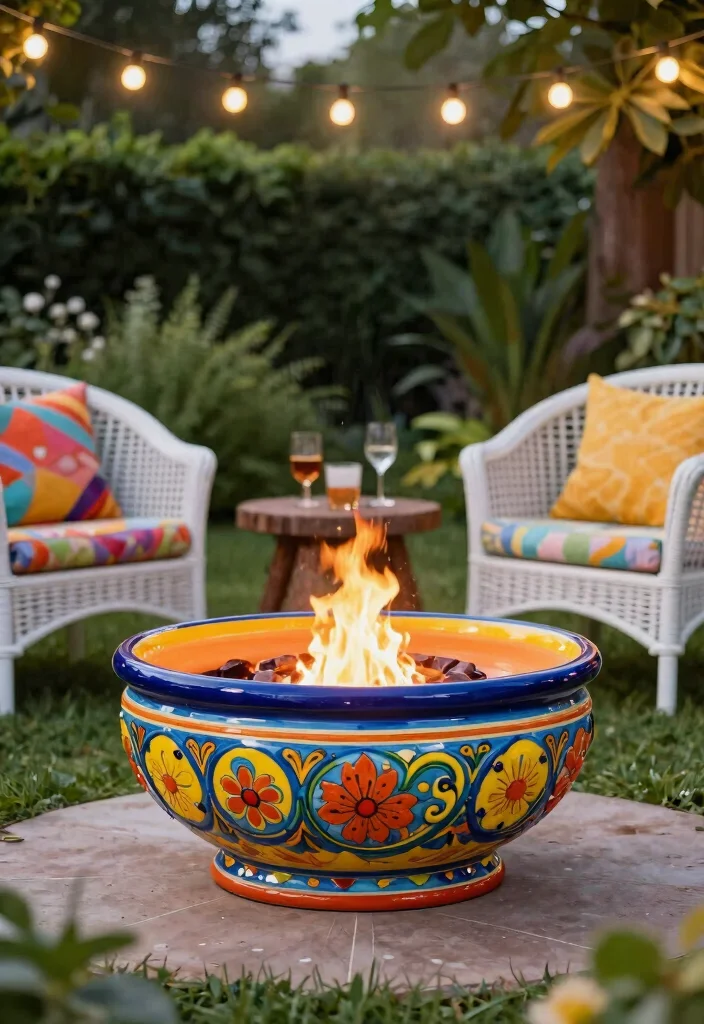 7 Stylish Ceramic Table Top Fire Pit Bowls for Your Boho Garden Decor 2. Colorful Ceramic Bowls That Pop 0