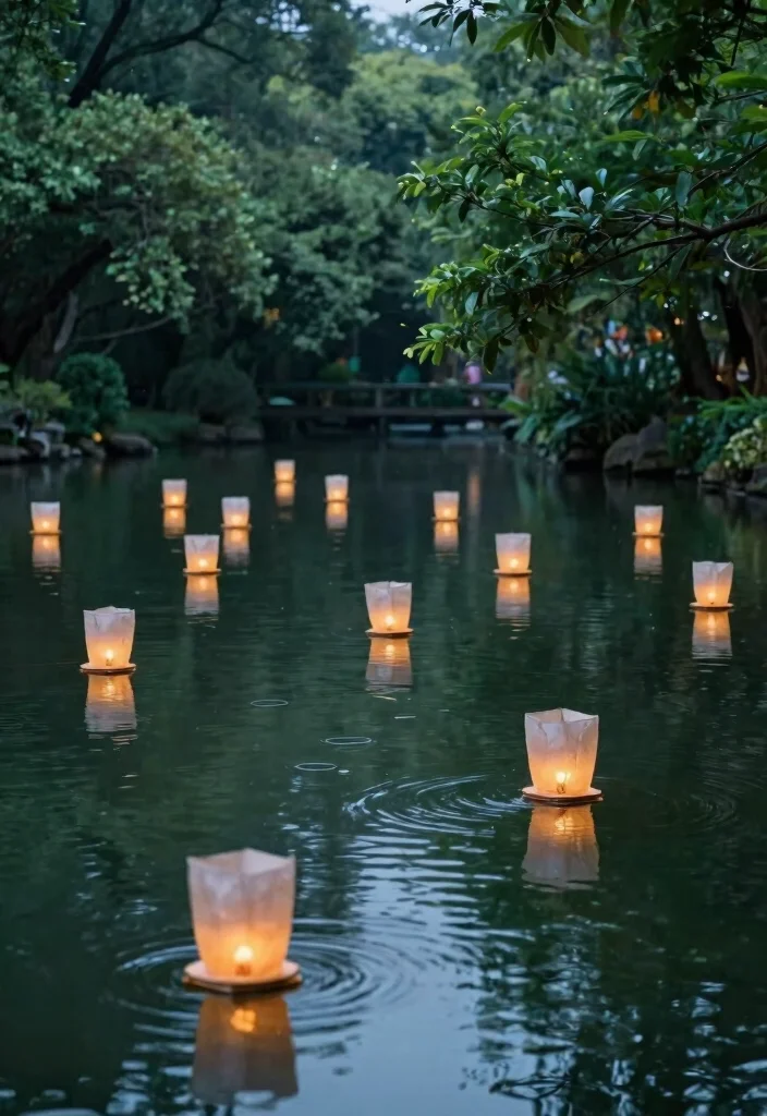 9 Bright Outdoor Lantern Festival Ideas for Backyard Events 6 9 Bright Outdoor Lantern Festival Ideas for Backyard Events 6. Floating Lanterns in Water 0