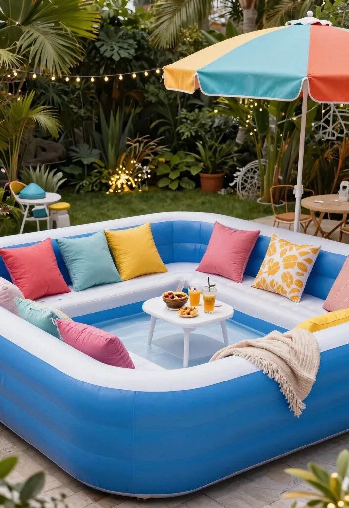 9 Cozy Inflatable Pool Ideas for Your Backyard Movie Night Setup 2 9 Cozy Inflatable Pool Ideas for Your Backyard Movie Night Setup 2. Comfy Cushion Lounge Zone 0