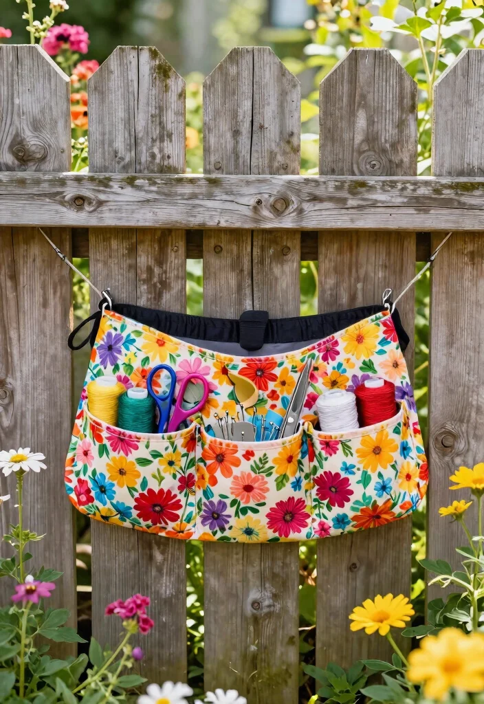 9 Cute Sewing Tool Belt Ideas to Keep Your Pins Handy 1. Floral Fantasy Tool Belt 0