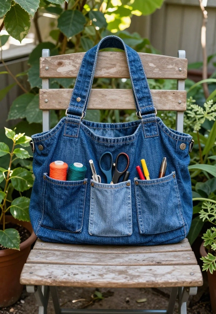 9 Cute Sewing Tool Belt Ideas to Keep Your Pins Handy 2. Upcycled Denim Delight 0