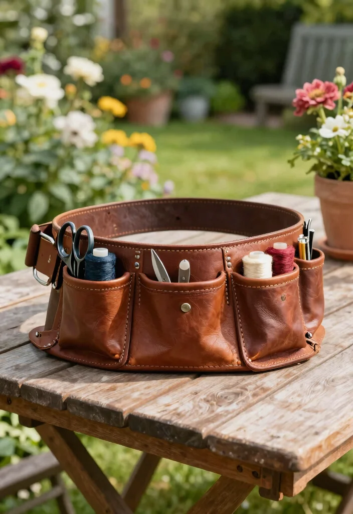 9 Cute Sewing Tool Belt Ideas to Keep Your Pins Handy 3. Leather Luxe Tool Belt 0
