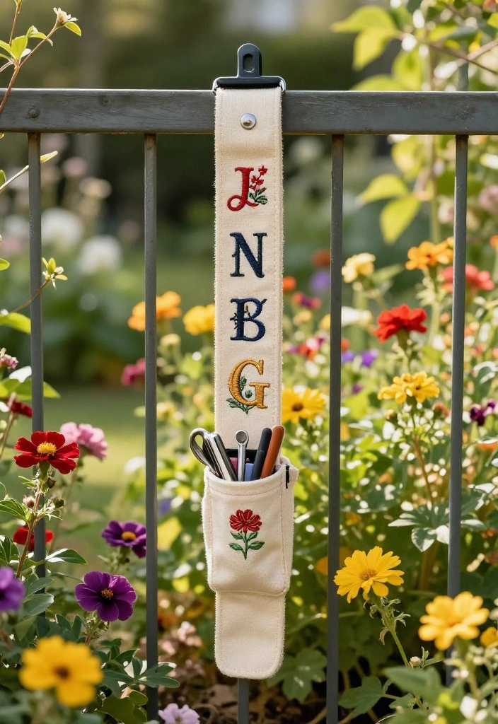 9 Cute Sewing Tool Belt Ideas to Keep Your Pins Handy 9. Personalized Monogrammed Tool Belt 0