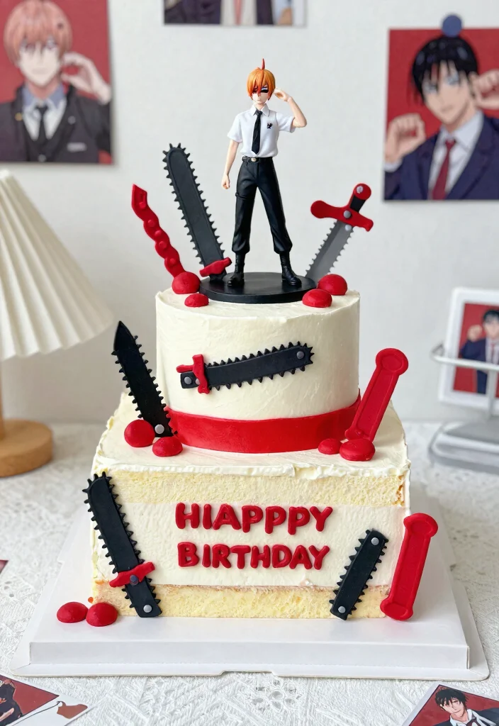 9 Epic Chainsaw Man Cake Ideas for Anime Fans Birthday Bakes 5. Devil Hunter Cake 0