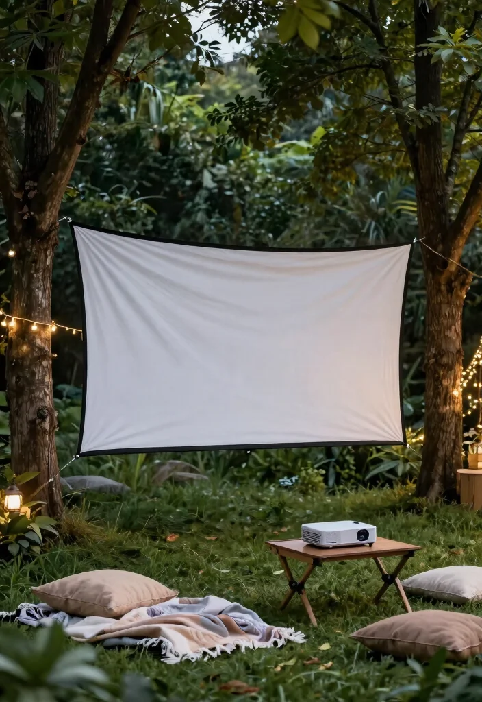 9 Epic Outdoor Patio Ideas Movie Screen Setups Family Fun 1. DIY Projector Screen with Reusable Materials 0
