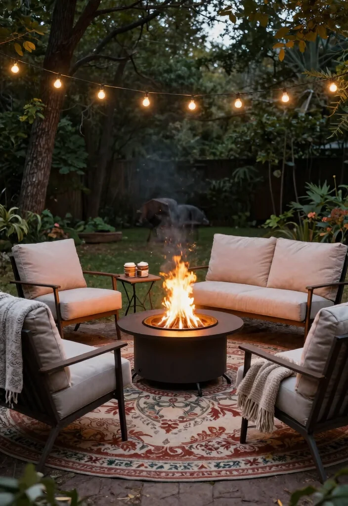 9 Epic Outdoor Patio Ideas Movie Screen Setups Family Fun 2. Cozy Fire Pit Cinema Experience 0