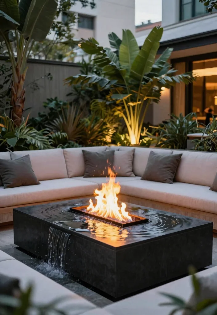 9 Modern Concrete Table Top Fire Pit Designs (Industrial) 8 9 Modern Concrete Table Top Fire Pit Designs Industrial 8. Fire Pit with Water Features 0