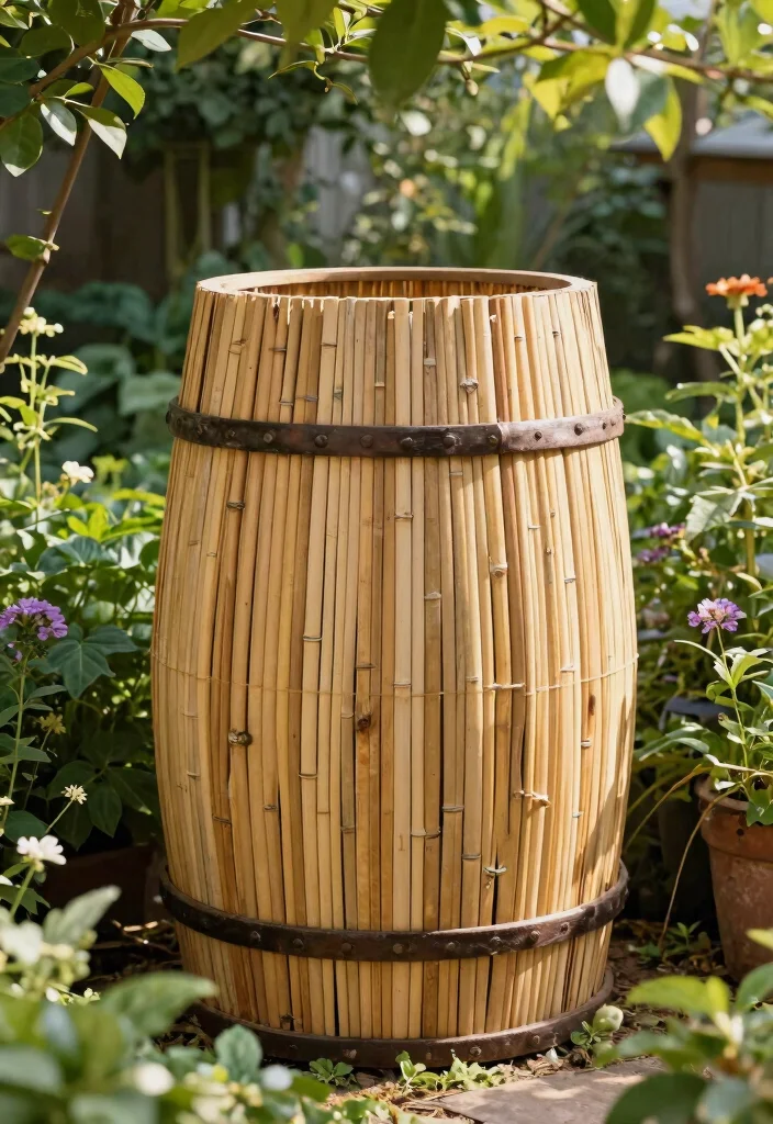9 Secure Rain Barrel Cover Ideas to Keep Mosquitoes Out 4 9 Secure Rain Barrel Cover Ideas to Keep Mosquitoes Out 4. Bamboo or Reed Screens 0