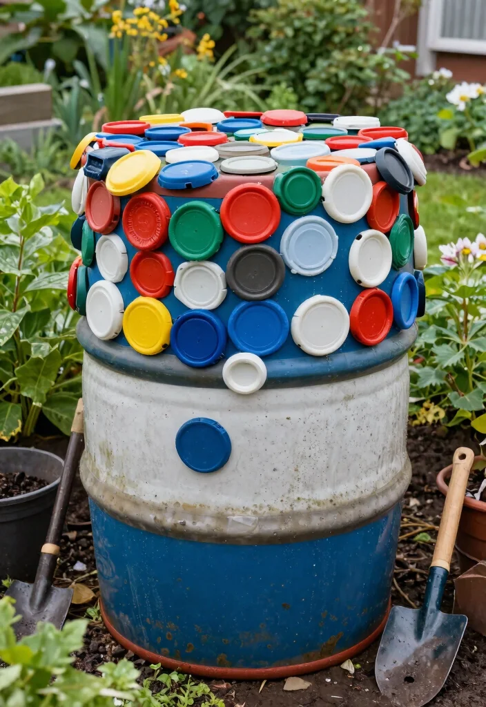 9 Secure Rain Barrel Cover Ideas to Keep Mosquitoes Out 5 9 Secure Rain Barrel Cover Ideas to Keep Mosquitoes Out 5. Upcycled Plastic Container Lids 0
