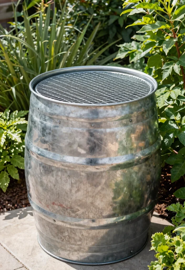 9 Secure Rain Barrel Cover Ideas to Keep Mosquitoes Out 6 9 Secure Rain Barrel Cover Ideas to Keep Mosquitoes Out 6. Metal Grate Covers 0
