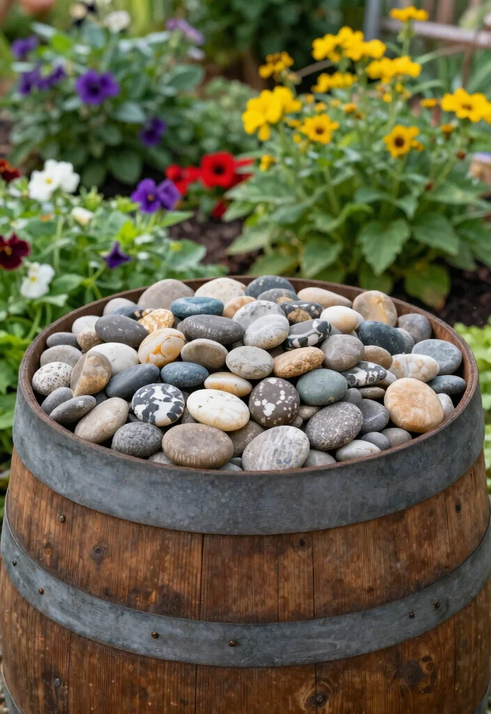 9 Secure Rain Barrel Cover Ideas to Keep Mosquitoes Out 7 9 Secure Rain Barrel Cover Ideas to Keep Mosquitoes Out 7. Decorative Stone or Pebble Covers 0