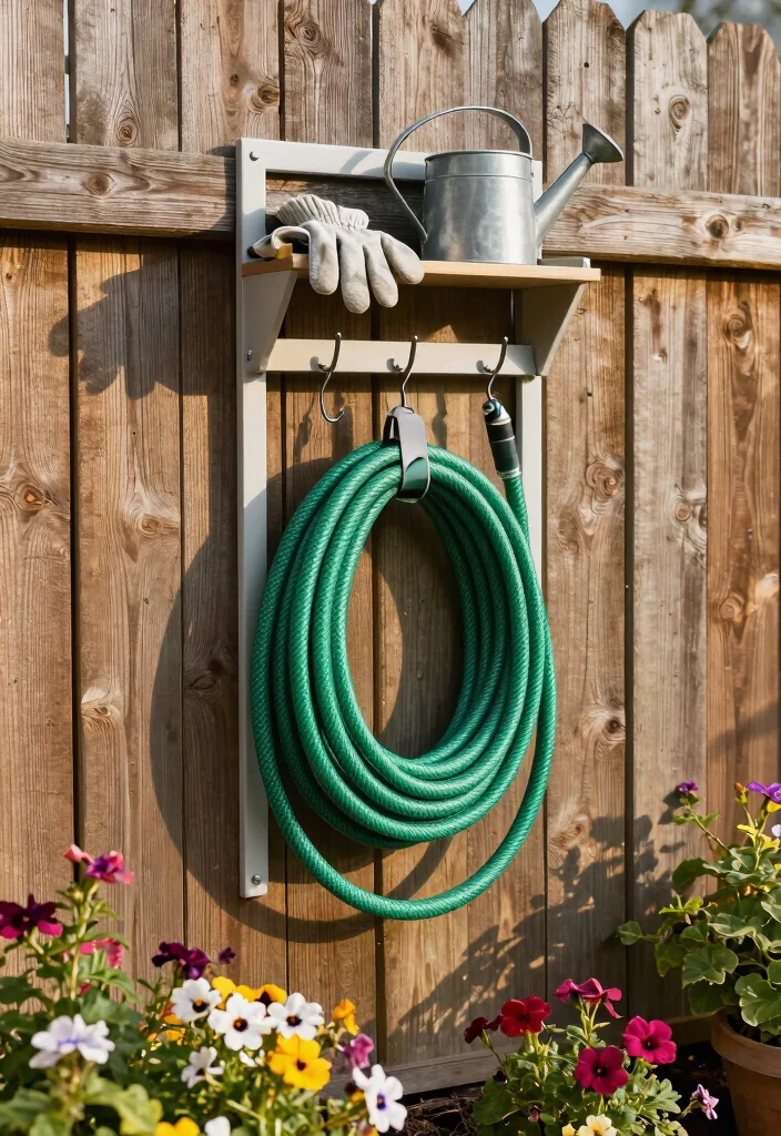 9 Sturdy Garden Hose Rack Ideas to Prevent Kinks 2 9 Sturdy Garden Hose Rack Ideas to Prevent Kinks 2. Vertical Wall Mounted Rack 0